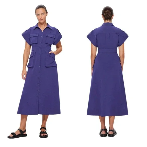 Leo Lin | Dresses | Leo Lin Midi Dress Audrey Shirt Pocket Purple Belted Button A Line Retro 6 Small | Poshmark Leo Lin | Dresses | Leo Lin Midi Dress Audrey Shirt Pocket Purple Belted Button A Line Retro 6 Small | Poshmark